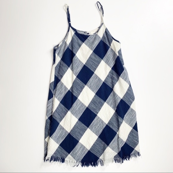 Universal Thread Plaid Fringe Trim Dress - Picture 2 of 4